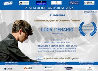 Il pianista Luca L’Erario in concerto a Francavilla Fontana