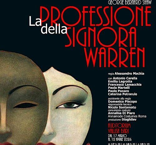 “La professione della signora Warren” di George Bernard Shaw in scena a Bari