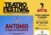 A Carosino il 2 maggio va in scena “Antonio. Il sogno in un pallone”