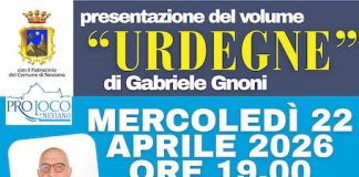 “Urdegne” di Gabriele Gnoni, oggi la presentazione a Neviano