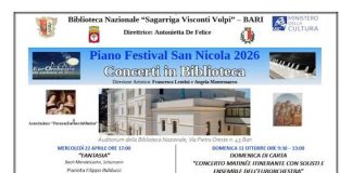 Bari, “Concerti in Biblioteca”: dal 22 aprile la Stagione 2026