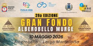 “Gran Fondo Alberobello Murge”: il 10 maggio la 29esima edizione