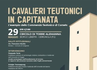 “I Cavalieri Teutonici in Capitanata”, il 29 maggio il convegno a Torre Alemanna