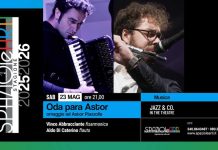 “Oda para Astor”: a Spaziolearti concerto di Vince Abbracciante e Aldo Di Caterino
