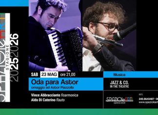 “Oda para Astor”: a Spaziolearti concerto di Vince Abbracciante e Aldo Di Caterino