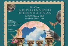 Artigianato d’eccellenza dal 22 al 24 maggio a Lecce