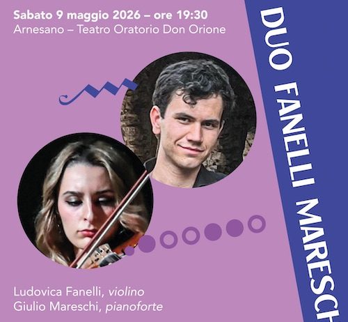 Ludovica Fanelli e Giulio Mareschi in concerto ad Arnesano