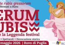“Rerum Rubis. Carafa e la Leggenda Festival”: dal 28 al 30 maggio a Ruvo di Puglia