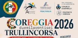 Coreggia 2026 Trullincorsa & Family Run il 2 giugno ad Alberobello