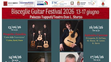 Bisceglie Guitar Festival dal 13 al 17 giugno 2026