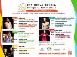 Torna a Bari “Una Nuova Storia”: la rassegna di teatro civile del Centro Caponnetto