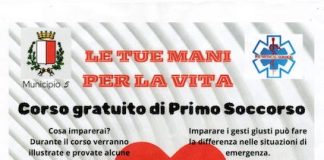 Le tue mani per la vita”: corso gratuito di primo soccorso del Municipio V di Bari
