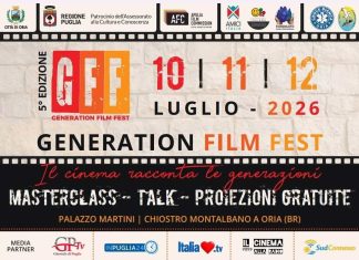 Generation Film Fest: a Oria dal 10 al 12 luglio 2026 la quinta edizione