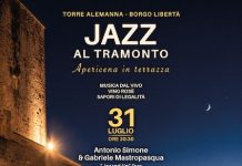 “Jazz al tramonto. Apericena in terrazza”: oggi a Torre Alemanna