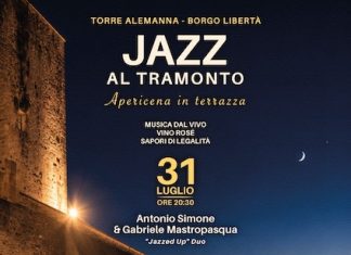 “Jazz al tramonto. Apericena in terrazza”: oggi a Torre Alemanna