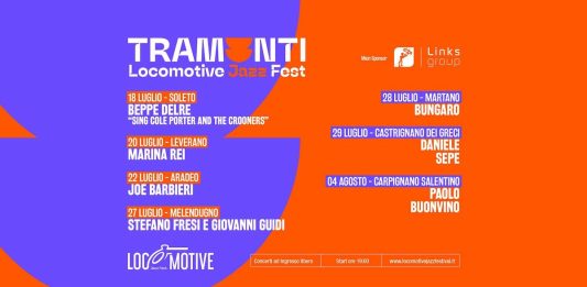 “Tramonti Locomotive” dal 18 luglio al 4 agosto 2026 nel Salento