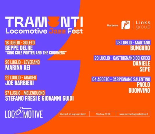 “Tramonti Locomotive” dal 18 luglio al 4 agosto 2026 nel Salento