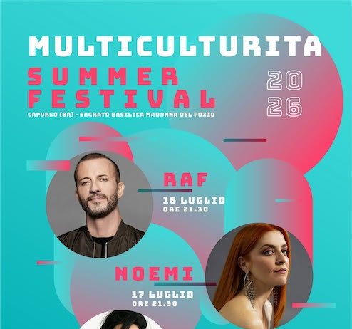 Multiculturita Summer Festival a Capurso dal 16 al 18 luglio 2026