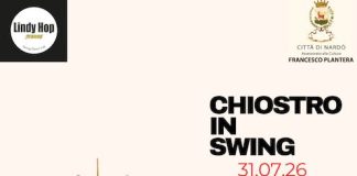 “Chiostro in Swing” il 31 luglio e il 20 agosto a Nardò