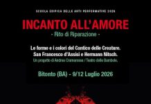 “Incanto all’Amore. Rito di Riparazione”: dal 9 al 12 luglio a Bitonto