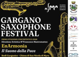 Gargano Saxophone Festival: dal 24 al 27 agosto a Rodi Garganico