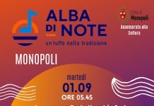 “Alba di Note”: il primo settembre sul lungomare di Portavecchia a Monopoli