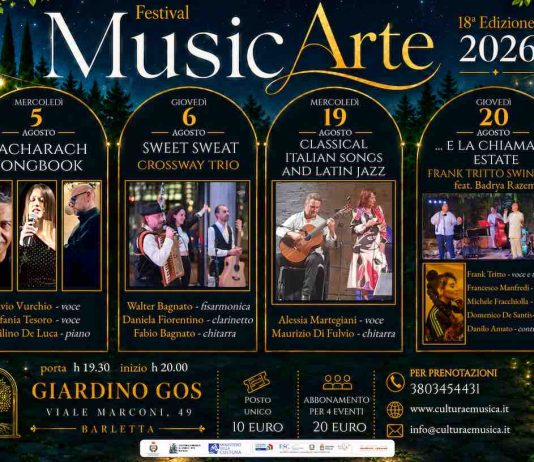 Festival MusicArte: a Barletta la 18esima edizione
