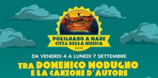 A Polignano a Mare dal 4 al 7 settembre “Tra Domenico Modugno e la canzone d’autore”