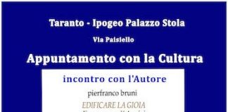 Taranto, all’Ipogeo Palazzo Stola un nuovo “Appuntamento con la Cultura”