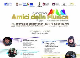 Stagione concertistica degli Amici della Musica di Foggia: dal 6 ottobre al 15 dicembre la 56esima edizione