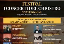 I Concerti del Chiostro: il 24 settembre appuntamento a Cutrofiano