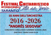 Festival Chitarristico Internazionale “Città dello Jonio”: l’evento finale