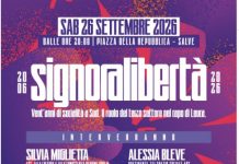 “Signora Libertà”, il 26 settembre 2026 a Salve