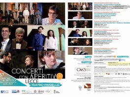Tornano i Concerti con Aperitivo al Teatro Paisiello di Lecce