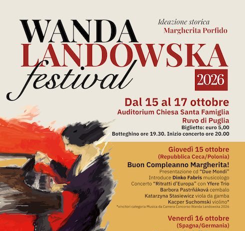 Torna a Ruvo di Puglia il Wanda Landowska Festival