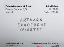 Artvark Saxophone Quartet in concerto a Trani