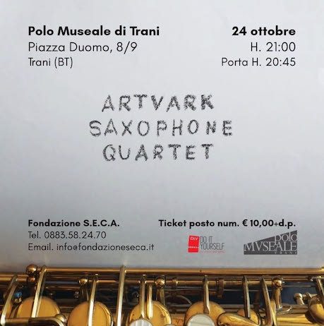 Artvark Saxophone Quartet in concerto a Trani