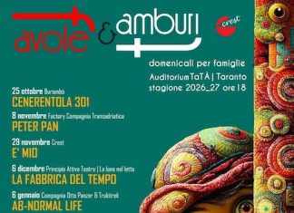 Al via domani a Taranto «favole&TAmburi» con «Cenerentola 301»