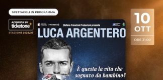 Luca Argentero in “È questa la vita che sognavo da bambino?” oggi a Bitritto